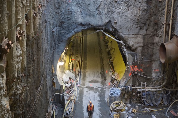 USA, New York, New York City. Construction of Second Avenue Subway. Photo : fotog