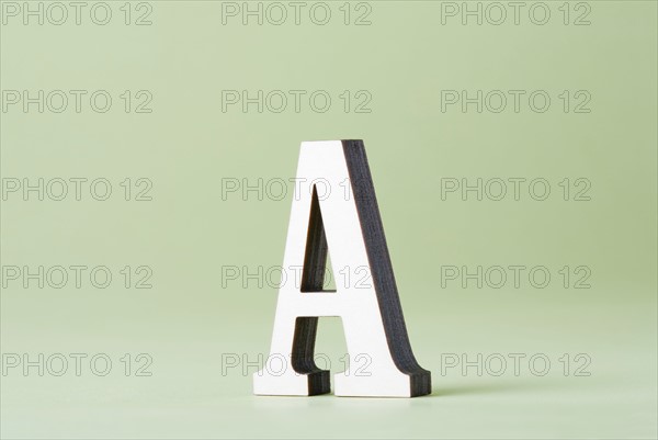 Studio shot of letter A. Photo : Kristin Lee