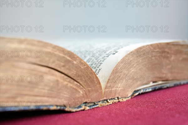 Close-up of old books. Photo : Winslow Productions