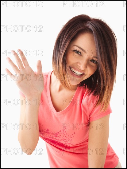 Portrait of young happy woman. Photo : Mike Kemp