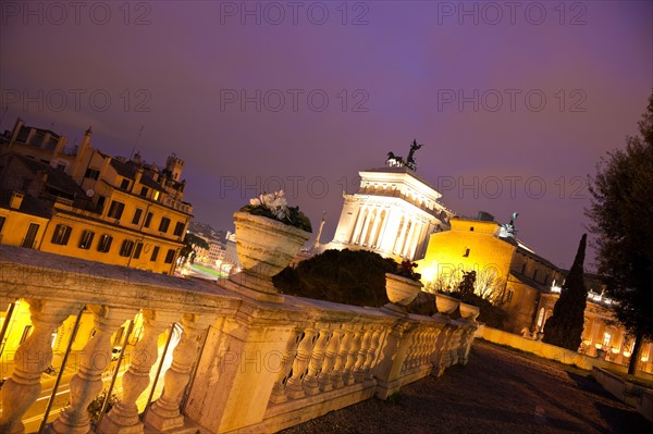 Italy, Rome. Victor Emmanuel II monument at dusk. Photo : Henryk Sadura