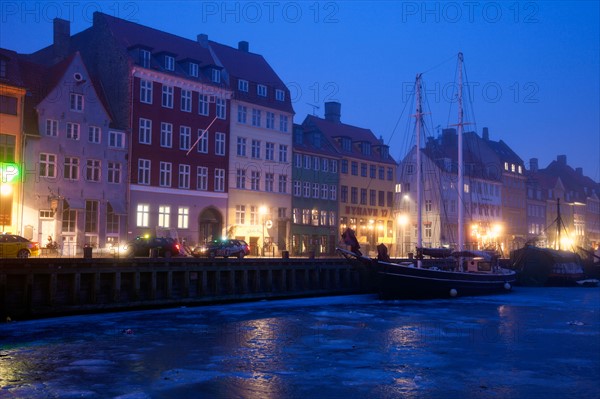 Denmark, Copenhagen. Nyhavn district on early winter morning. Photo : Henryk Sadura