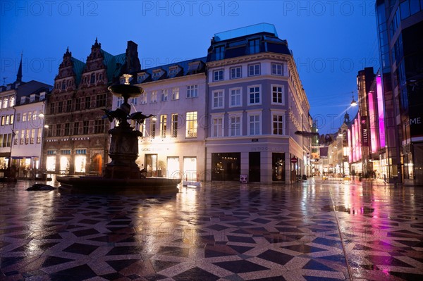Denmark, Copenhagen. Old town scene in early morning. Photo : Henryk Sadura