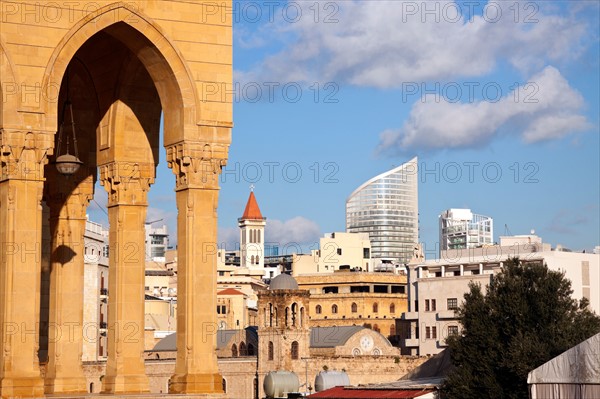 Lebanon, Beirut. Mohammad al Amin Mosque and downtown . Photo : Henryk Sadura