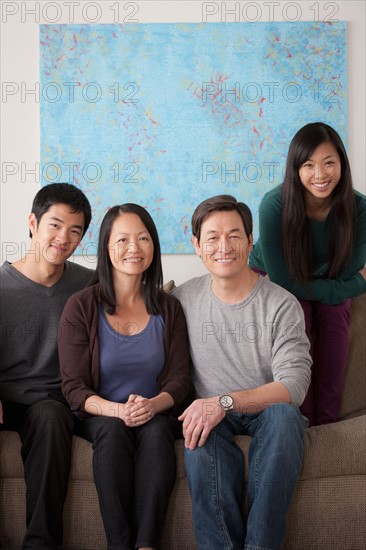 Portrait of smiling family. Photo : Rob Lewine