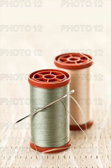 Spool of thread and needle. Photo : Elena Elisseeva