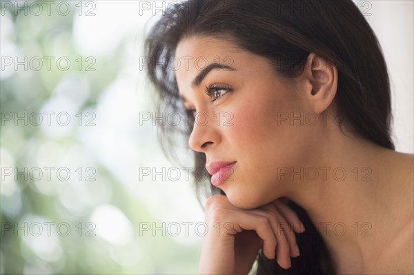 Profile of young woman.