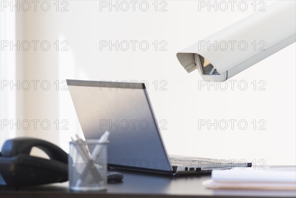 Cctv camera over laptop.