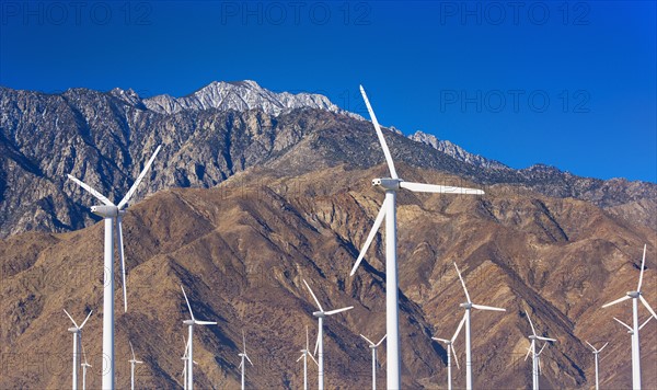 USA, California, Palm Springs, Wind farm.