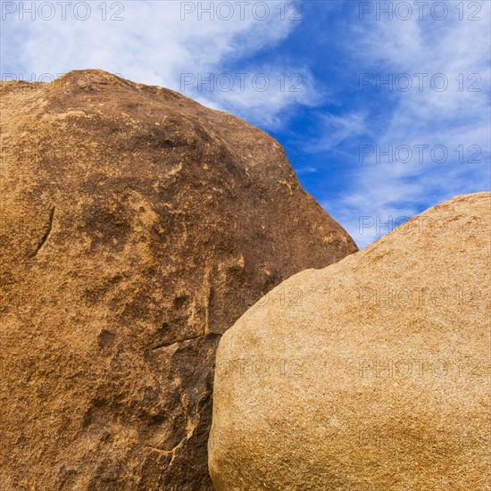 USA, California, Joshua Tree National Park, Detail of boulders.