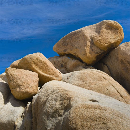 USA, California, Joshua Tree National Park, Rock formations.