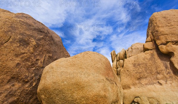 USA, California, Joshua Tree National Park, Rock formations.