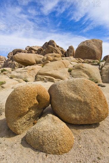 USA, California, Joshua Tree National Park, Rock formations.