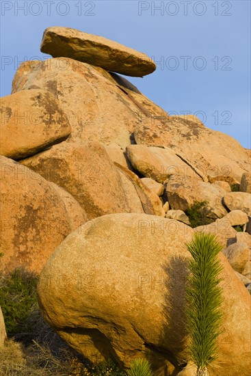 USA, California, Joshua Tree National Park, Rock formations.