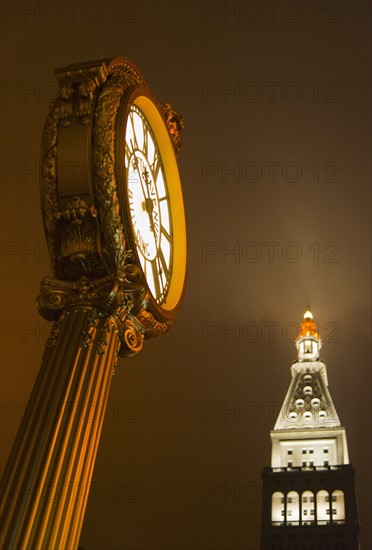 USA, New York City, Clock at Madison SQ Park.