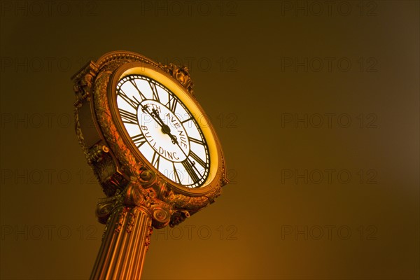 USA, New York City, Clock at Madison SQ Park.