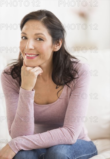 Portrait of smiling woman.