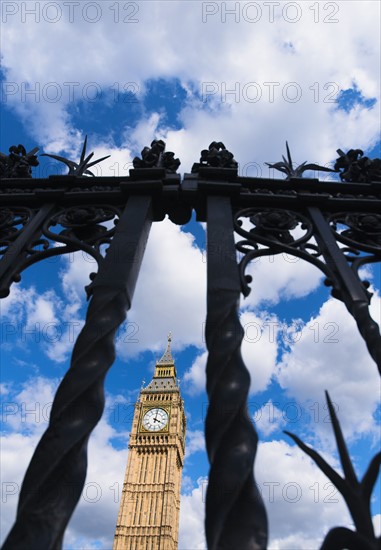 UK, England, London, Parliament gate and Big Ben.