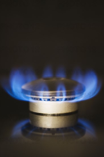 USA, New Jersey, Jersey City, Gas stove burner.
Photo : Jamie Grill