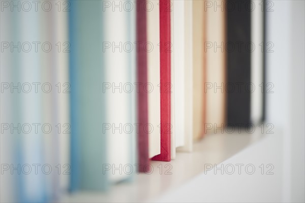 Books on shelf. 
Photo : Jamie Grill