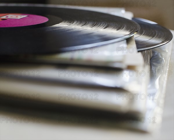 Stack of records. 
Photo : Jamie Grill