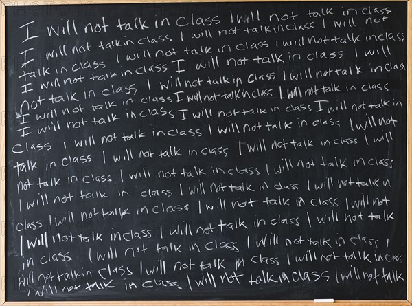 Blackboard with writing lines. 
Photo: Jamie Grill