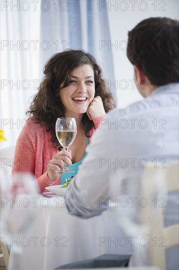 Couple enjoying dinner. 
Photo: Jamie Grill