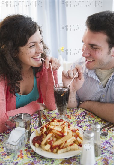 Couple enjoying dinner. 
Photo: Jamie Grill