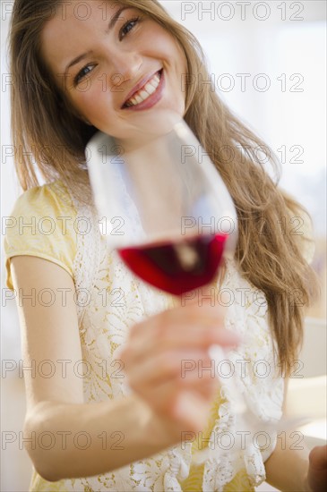 Woman enjoying wine. 
Photo: Jamie Grill