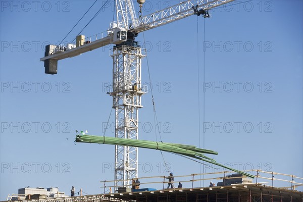 Crane on construction site. 
Photo : fotog