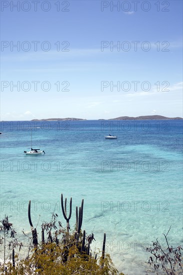 United States Virgin Islands, St. John, View of sea bay. 
Photo: Winslow Productions