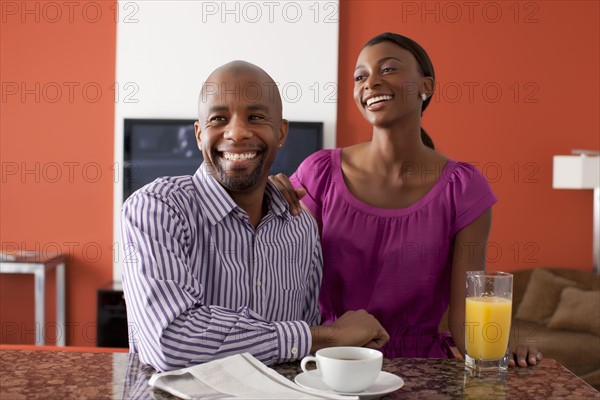 Couple enjoying breakfast at home. 
Photo: Dan Bannister