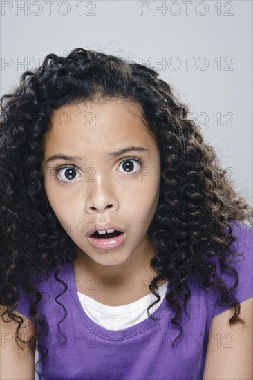 Portrait of girl (10-11), studio shot. 
Photo: Rob Lewine