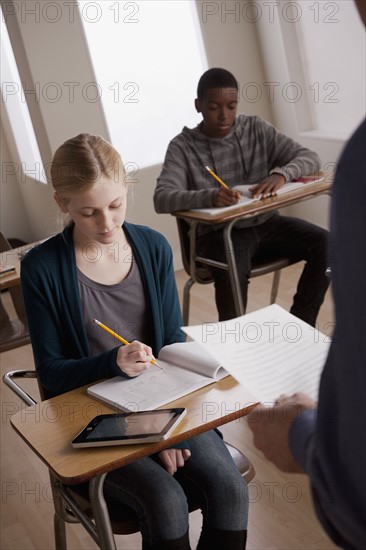 Teenagers(14-15) at school. 
Photo : Rob Lewine