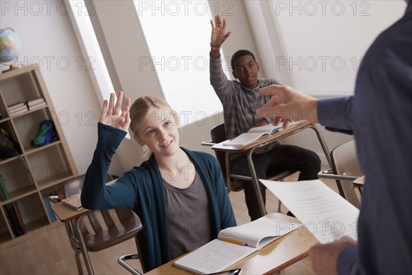 Teenagers(14-15) at school. 
Photo: Rob Lewine