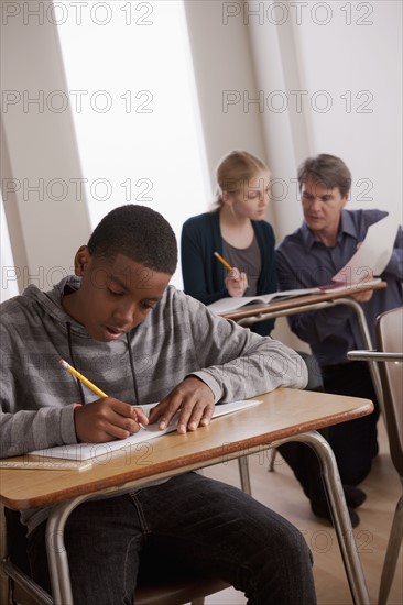 Teenagers(14-15) at school. 
Photo: Rob Lewine