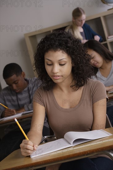 Teenage students (14-15,16-17) at school. 
Photo : Rob Lewine