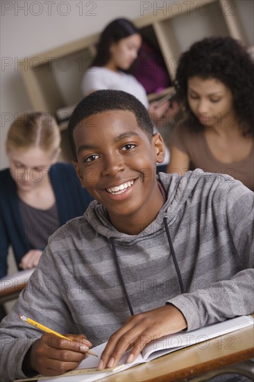 Teenage students (14-15,16-17) at school. 
Photo : Rob Lewine