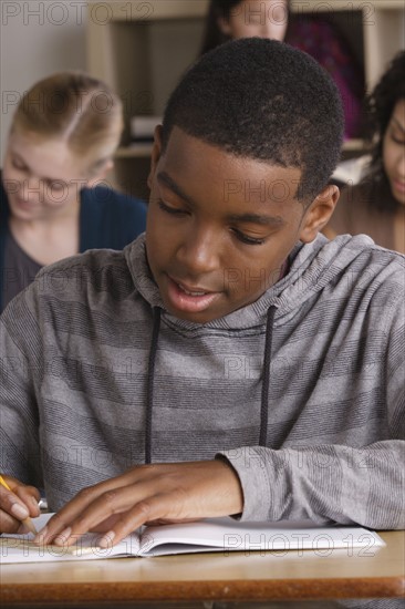 Teenage students (14-15,16-17) at school. 
Photo : Rob Lewine