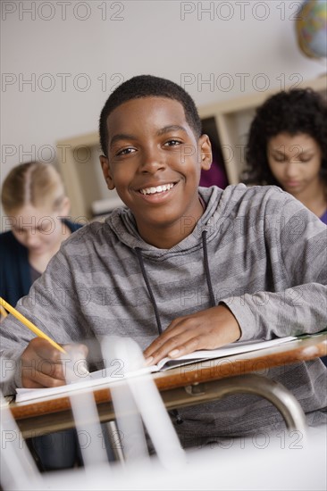 Teenage students (14-15, 16-17) at school. 
Photo: Rob Lewine