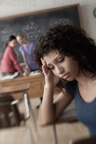 Teenage girls (14-15, 16-17) at school. 
Photo: Rob Lewine