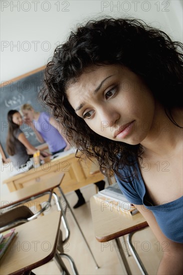 Teenage girls (14-15, 16-17) at school. 
Photo : Rob Lewine