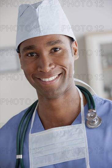 Portrait of young doctor. 
Photo : Rob Lewine