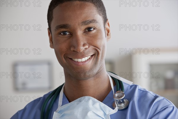 Portrait of young doctor. 
Photo : Rob Lewine