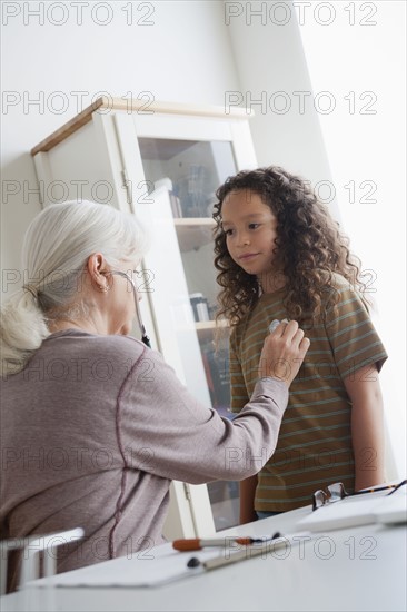 Girl (8-9) at doctor's office. 
Photo: Rob Lewine