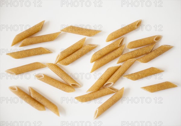 Dried pasta, close-up. 
Photo : Jessica Peterson