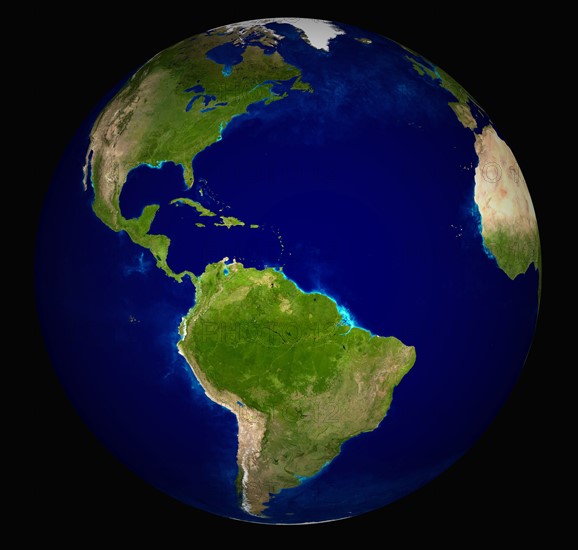 Digitally generated image of planet earth. 
Photo: Calysta Images