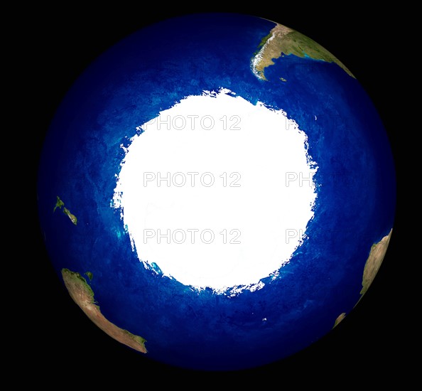 Digitally generated image of planet earth. 
Photo: Calysta Images