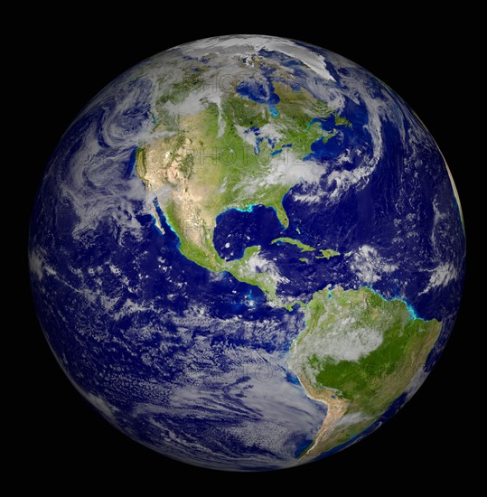 Digitally generated image of planet earth. 
Photo: Calysta Images