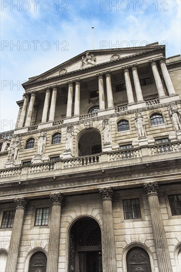 UK, London, Bank of England and Royal Exchange.